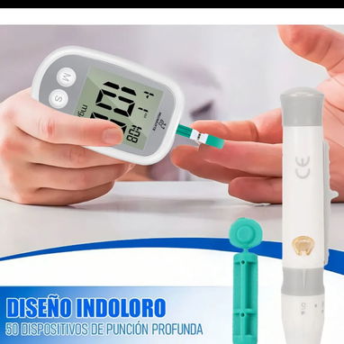Glucómetro digital con 50 tiras y 50 lancetas - Img 117811454