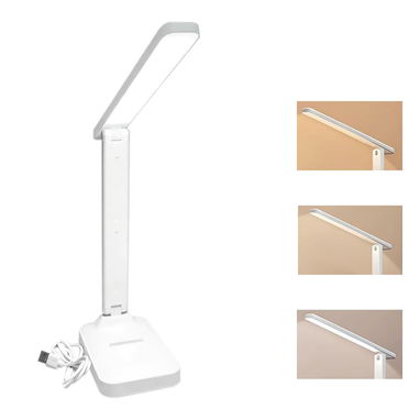Lámpara de escritorio LED 💡📚 14W con 3 modos de color, atenuación continua 800 lúmenes, USB, temporizador y soporte mó - 7/7