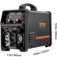 VEVOR Pro Soldador MIG, máquina de soldar Pluse Mig de 250A, máquina de soldar sinérgica 5 en 1 MIG Pluse/Gas MIG/Flux C - Img 56402869