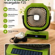 Ventilador recargable f25, batería de litio 4800 mAh + de 8h de duración, 1 Bombillo externo y 1 interno - Img 55912194