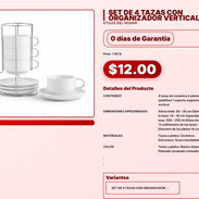 SET DE 4 TAZAS CON ORGANIZADOR VERTICAL . - Img 57567265