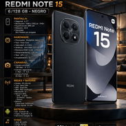 🚀 6 / 128 🚀 XIOAMI REDMI NOTE 15 NEGRO DE 6 / 128 GB. MENSAJERÍA CON FACTURA Y GARANTÍA. 📲 54833699 - Img 56214287