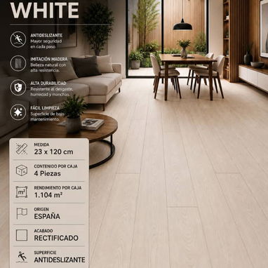 Porcelanato español rectificado imitación madera - 2/3