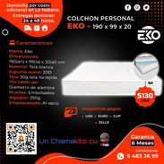 🛌🏾 130 🛌🏾 COLCHON PERSONAL MARCA EKO. MENSAJERÍA CON FACTURA Y GARANTÍA. TLF 54833699 - Img 51827743