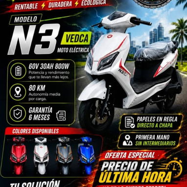 Motos eléctricas: Ava Flamingo, Topmap, Kvitova, Vedca, Yoazaky 707, Scooter fly, Fly racing, Volta X - 2/9