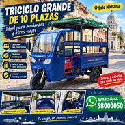 Triciclo Grande C800 ideal para Mudanzas y viajes colectivos - Img 58078752