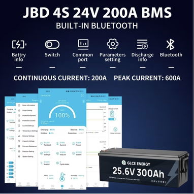 Batería de litio de 25.6V 300Ah (dimensiones: 640mm x 245mm x 220mm, peso: 48.7kg) - 6/6