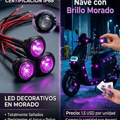 Led morados, se ven espectaculares Resistentes al agua (completamente sellados) certificación IP68 - Img 118190345