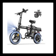 Vendo con 1 mes de garantia Bicicleta Eléctrica Plegable 14” 1200W 24MPH Batería 48V 10Ah Suspensión y Frenos de Disco - Img 57893649
