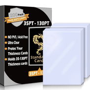 200 fundas para tarjetas intercambiables (2.835 x 3.622 in), fundas de plástico suave para tarjetas de MTG, Yugioh, tarj - Img 54258422