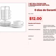 Set de 4 Tazas con Organizador Vertical de 30cm de Altura Pro VPT#-0275 - Img 55437691