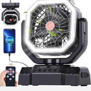 Ventilador F10 recargable portátil de alta velocidad de 20000 mAh y luz led - Img 57426233