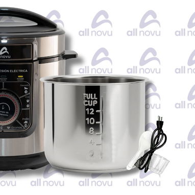 OLLA REINA ELÉCTRICA MULTIFUNCIÓN DE PRESIÓN 6L INOX ALLNOVU - Img 112150290