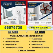 VENTILADORES de Pared de 18"...tlf 56579735./(USD-MN-Eur-Zelle)/Recogida en Marianao./Garantía 1A/Tpte (Costo Adicional) - Img 54098396
