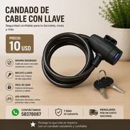 CANDADO DE CABLE CON LLAVE NUEVOS!!! - Img 52374914