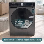 Lavadora Secadora al vapor HISENSE Capacidad: 15 kg de lavado / 10 kg de secado - Img 55261482