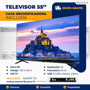 Smart TV EKO de 55 pulgadas con cajita y soporte a la pared - Img 57375800