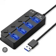 HUB/EXTENSION/REGLETA USB 3.0 CON INTERRUPTORES Y 4 PUERTOS USB DE SALIDA. - Img 49825963