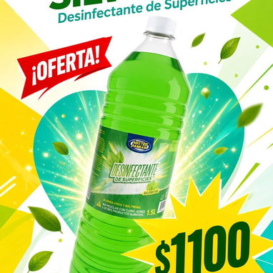 Desinfectante de superficies de 1.5 litros de olor silvestre ,lavanda y brisa del mar - 3/3