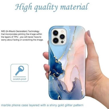 Funda TPU con Diseño Mármol y Brillos iPhone 12 Pro Max | videojuegoshabana.com - Img 126241779