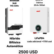 🔆Combo Must de inversor de 3 kw híbrido y batería de 7.68 kw - Img 55573055