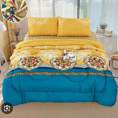 Juego de Edredón y sabanas KING SIZE ** poliester**tg55* - Img 120974855