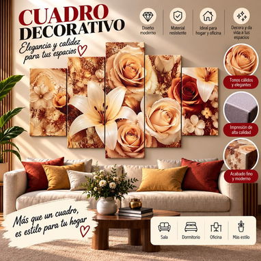 Cuadros decorativos  (Impresos en lienzo y montados en marcos de madera) Medidas: 50x85cm - 4/10