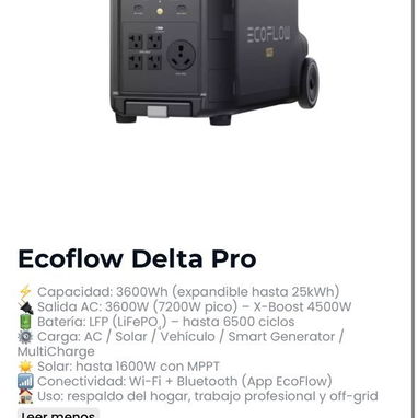 Ecoflow delta 3 plus, delta 3, delta pro, delta 3 classic sellado caja garantÃa x escrito somos tienda fisica vedado - Img 120337164