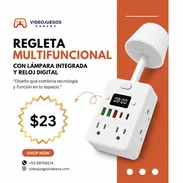 Tomacorriente Inteligente con Lámpara y Reloj Digital - Img 52292917
