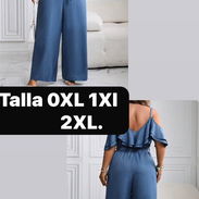 Mono azul veraniego, hombros descubiertos. Tallas grandes 0XL, 1XL y 2XL - Img 56741638