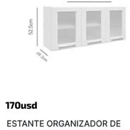 Estante organizador de metal con 3 puertas de vidrio - Img 55489991
