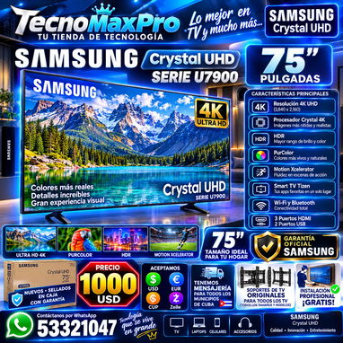 CRYSTAL UHD 4K 75” U7900 📺🔥 👑📲 WhatsApp: 53321047 PANTALLA GIGANTE • CALIDAD 4K • - 2/2