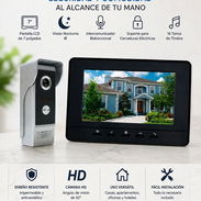 Sistema de Videoportero con Monitor LCD 7” y Cámara Exterior HD con Visión Nocturna 🌐 Timbre con pantalla y micrófono - Img 56151108
