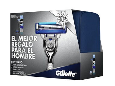 Set de Viaje de Gillette Mach 3 con 1 Mango+ 3 Respuestos+ 1 Gel de Afeitar 200ml+ Estuche de Viaje, El Mejor Regalo. - Img main-image