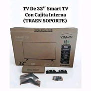 TV visión de 32” pulgadas con cajita interna y soporte a la pared 195 usd - Img 55970289