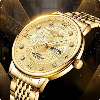 LANGQIES Reloj Elegante Automático 42mm (Gold) | Con garantía | videojuegoshabana.com - Img 122880026