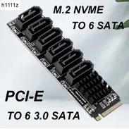 TARJETA ADAPTADORA PCI-E M.2 NVME A 6 PUERTOS SATA III - Img 57424116