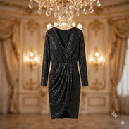Vestido de Gala Drapeado Talla S, Modelo Night Sparkle - Img 57899959