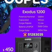 Vendo estacion de carga Oupes Exodus 1200,nueva en caja,carga rapida,carga solar,capacidad 992Wh,51283035 - Img 55510792