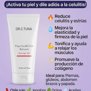 🌶️ Gel Paprika y Chile Dr. C. Tuna Farmasi | Reafirmante Anticelulitis | Dolor Muscular - Img 121056977