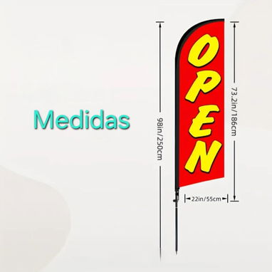Bandera Anuncio Abierto/ En funciones - Img 117573979