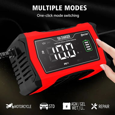 Cargador inteligente 12v y 24v 10a para todo tipo de Baterias - Img 122545606