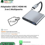 *Adaptador USB C HDMI 4K 3 en 1 Multipuerto - Img 56661893