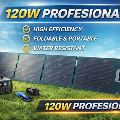 Panel Solar Portátil V‑TAC 120W – Profesional y Universal para Estacion de Energia - Img 122380912