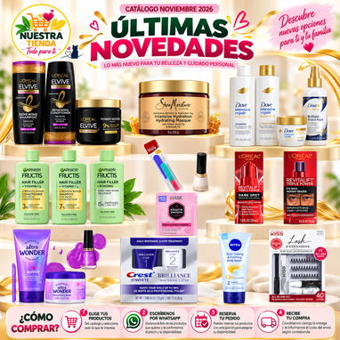 Champú, Acondicionador, Cremas Olay y L'Oréal  Sérum, Desodorantes, Gillette, Detergente, Pasta Dental, y Más. Noviembre - 9/9