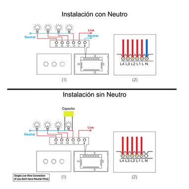 interruptor de luz inteligente Wi-Fi con panel táctil. - Img 100606882