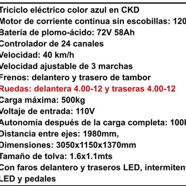 TRICICLOS ELÉCTRICOS KVITOVA $4600 USD 💵 (sin extensor de rango)/$ 5000 USD  (con extensor de rango de 5000 Watt) 🚚MEN - 2/10