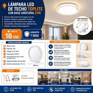 💡 LÁMPARA LED DE TECHO TOPLITE CON BASE GIRATORIA 24W - Img 56862037