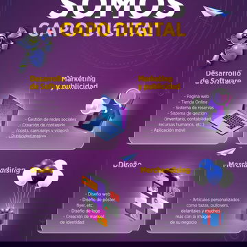 Desarrollo de sistemas de gestión, APK móviles, tiendas virtuales, marketing digital...