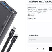 Powerbank 1H GAR158 20,000 mAh carga rapida nuevo en caja garantia original somos tienda fisica. 54741004 - Img 51376463